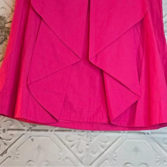 Anthropologie Maeve Urban Outfitters Hot Pink Magenta Mini Skirt Ruffles Size 4 - Picture 9 of 10